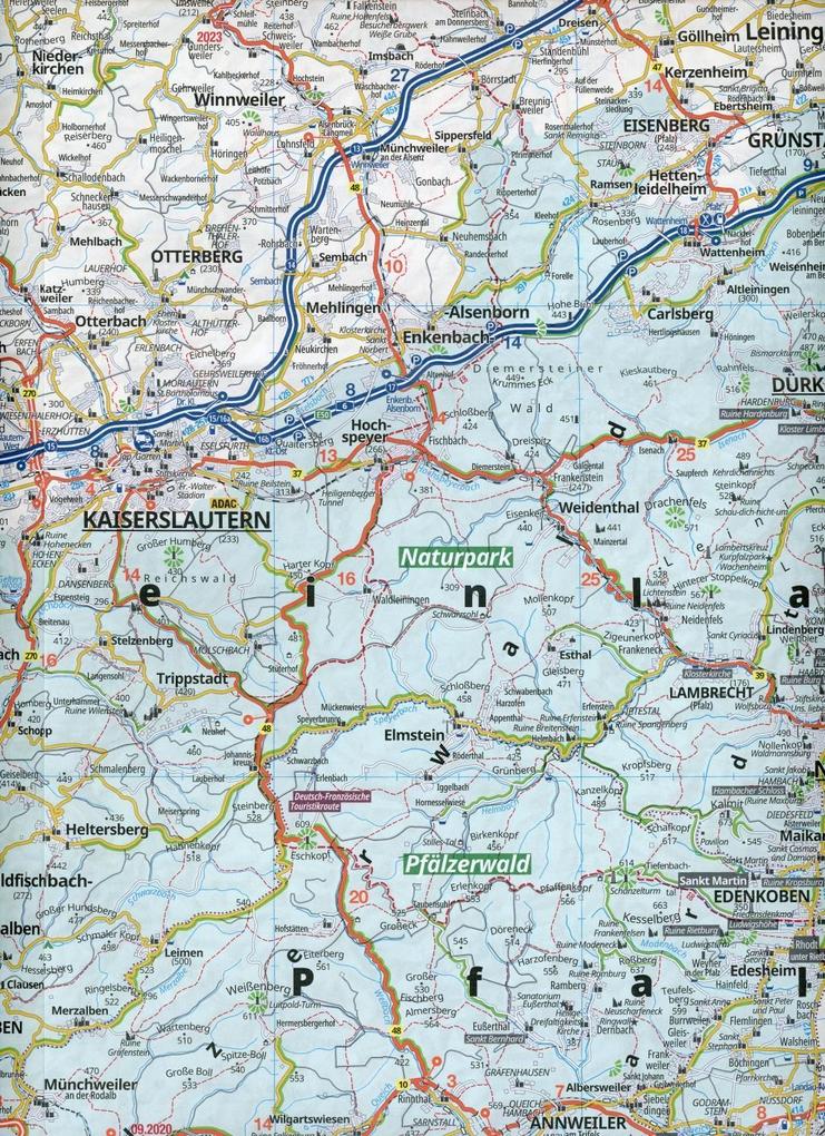 Mosel, Hunsrück, Eifel & Pfälzer Wald 1:150.000 - ADAC Regionalkarte