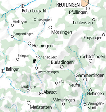 41 Schwäbische Alb - Hohenzollern - Kümmerly & Frey 1:35.000