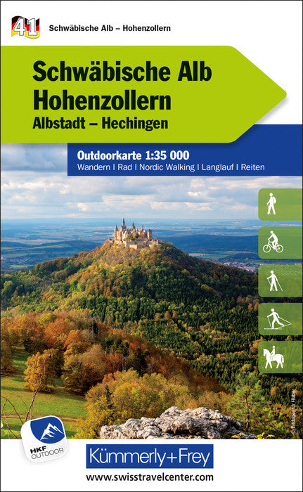 41 Schwäbische Alb - Hohenzollern - Kümmerly & Frey 1:35.000