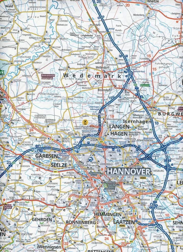 Hamburg, Hannover, Magdeburg 1:150.000 - ADAC Regionalkarte
