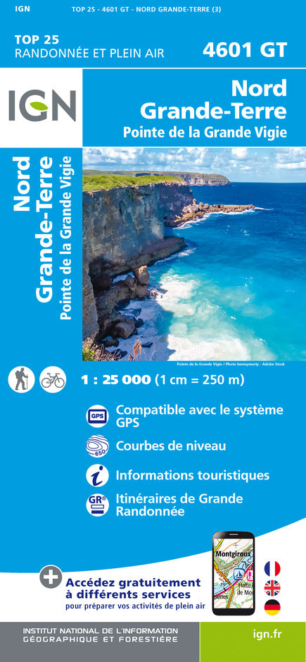4601GT Nord Grande-Terre / Guadeloupe 1:25.000 Wanderkarte