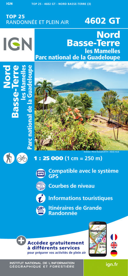 4602GT Nord Basse-Terre / Guadeloupe - 1:25.000 Wanderkarte
