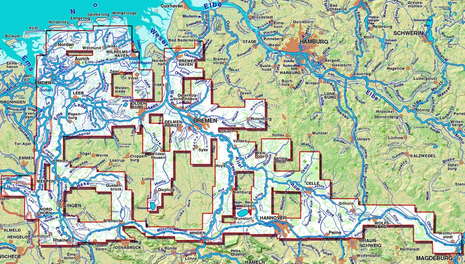 TourenAtlas TA2 - Wasserwandern Weser - Ems