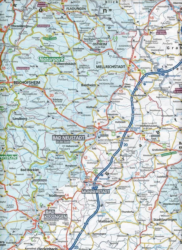 Nürnberg, Würzburg, Fulda, Heilbronn 1:150.000 - ADAC Regionalkarte