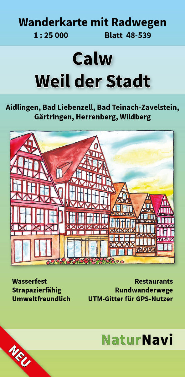 Calw - Weil der Stadt - 1:25.000 NaturNavi Wanderkarte