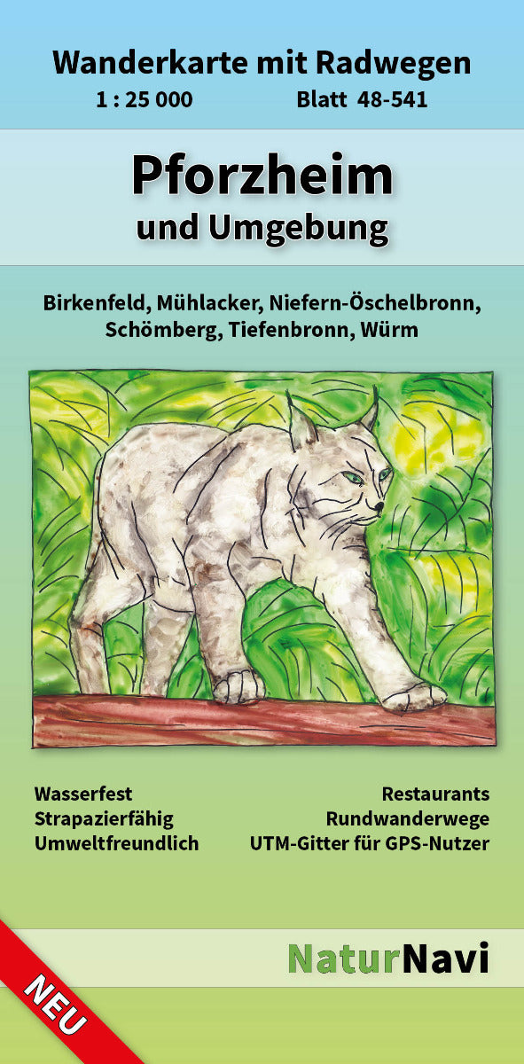 Pforzheim und Umgebung - 1:25.000 NaturNavi Wanderkarte