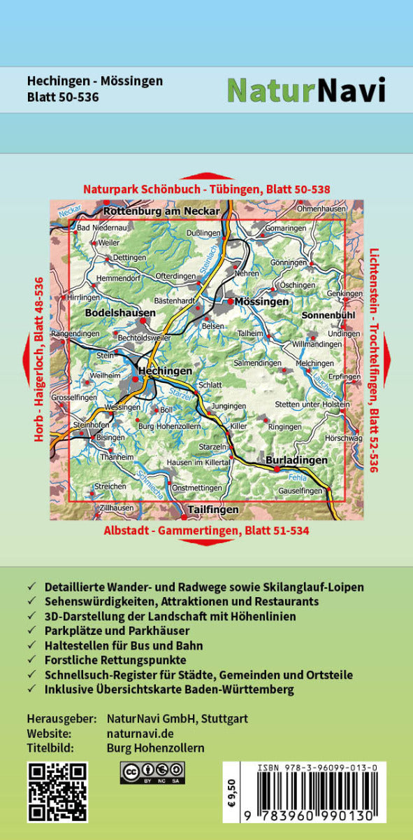 Hechingen - Mössingen - 1:25.000 NaturNavi Wanderkarte