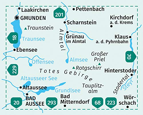 19 Totes Gebirge 1:50.000 - Kompass Wanderkarte