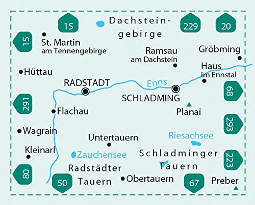31 Radstadt, Schladming, Flachau 1:50.000 - Kompass Wanderkarte