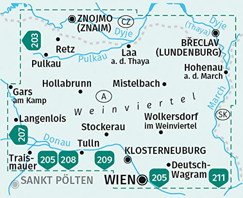 204 Weinviertel 1:50.000 - Kompass Wanderkartenset
