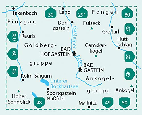 040 Bad Gastein, Bad Hofgastein, Dorfgastein 1:35 000 - Kompass Wanderkarte
