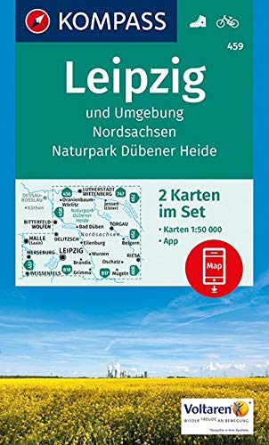 459 Leipzig und Umgebung 1.50.000 - Kompass Wanderkartenset