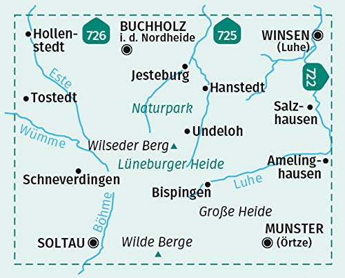 718 Lüneburger Heide 1:50.000 - Kompass Wanderkarte