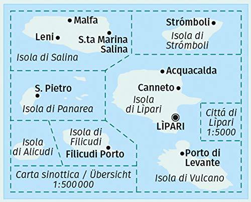 693 Isole Eólie o Lípari-Liparische Inseln 1:25.000 - Kompass Wanderkarte