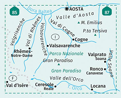 86 Parco Nazionale Gran Paradiso 1:50.000 - Kompass Wanderkarte