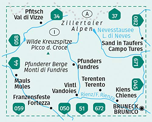 081 Pfunderer Berge 1:25.000 - Kompass Wanderkarte