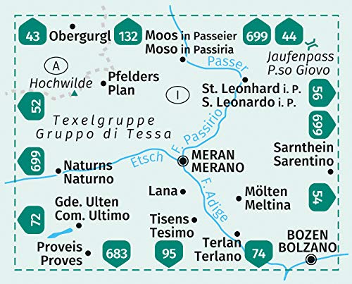 53 Meran und Umgebung 1:50.000 - Kompass Wanderkarte