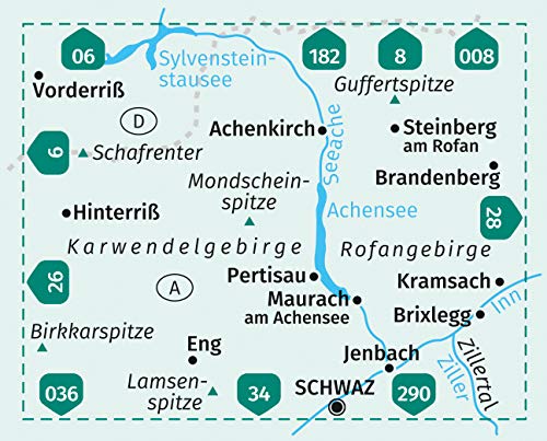 027 Achensee 1:35.000 - Kompass Wanderkarte