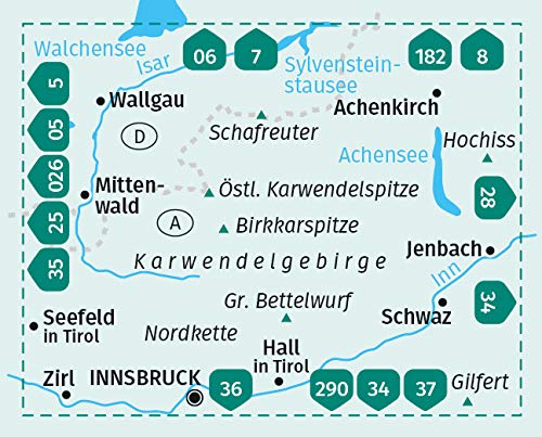 26 Karwendelgebirge 1:50.000 - Kompass Wanderkarte