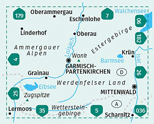 790 Garmisch Garmisch-Partenkirchen, Mittenwald - 1:35000 Kompass Wanderkarte