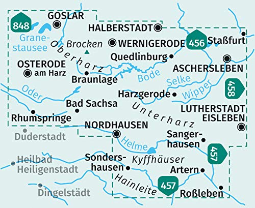 450 Harz 1:50.000 - Kompass Wanderkarte