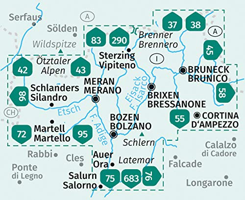 699 Südtirol, Alto Adige 1:50.000 - Kompass Wanderkartenset