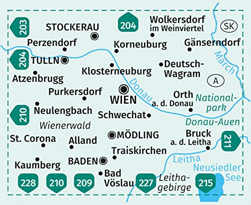 205 Wien und Umgebung 1:50.000 - Kompass Wanderkartenset
