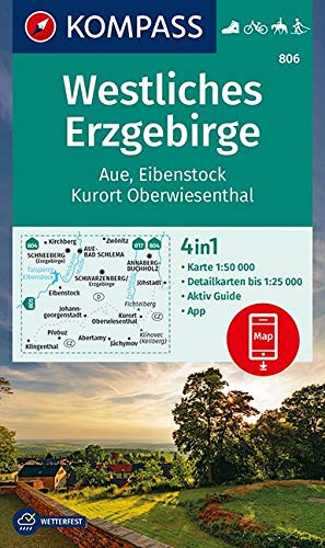 806 Westliches Erzgebirge 1:50.000 - Kompass Wanderkarte