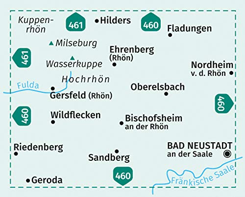 462 Die Hochrhön 1:25.000 - Kompass Wanderkarte