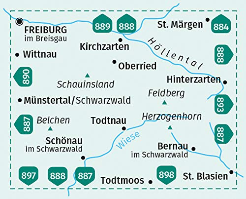 891 Feldberg, Todtnau 1:25.000 - Kompass Wanderkarte