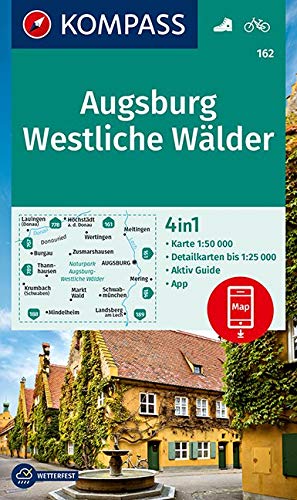 162 Augsburg, Westliche Wälder 1:50.000 - Kompass Wanderkarte