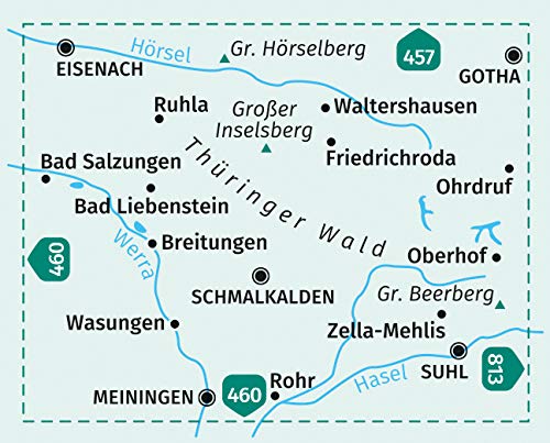 812 Westlicher Thüringer Wald 1:50.000 - Kompass Wanderkarte