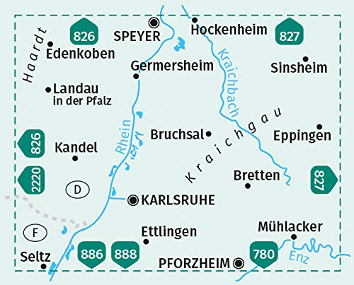 768 Kraichgau 1:50.000 - Kompass Wanderkarte