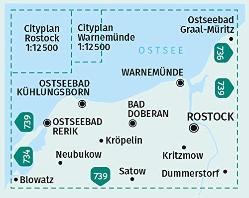 735 Rostock-Warnemünde-Bad Doberan 1:50.000 - Kompass Wanderkarte