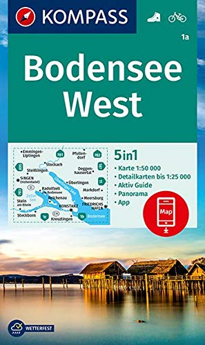 1a Bodensee West 1:50.000 - Kompass Wanderkarte
