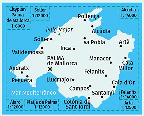 230 Mallorca 1:75.000 - Kompass Wanderkarte
