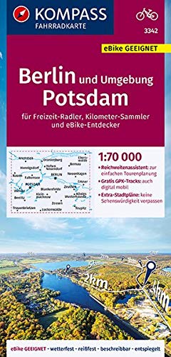 3342 Berlin und Umgebung, Potsdam 1:70.000 - KOMPASS Fahrradkarte