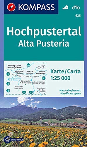 635 Hochpustertal/Alta Pusteria 1:25.000 - Kompass Wanderkarte