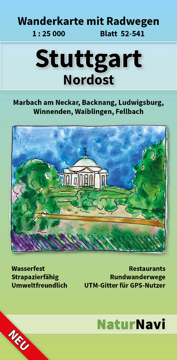 Stuttgart Nordost - 1:25.000 NaturNavi Wanderkarte
