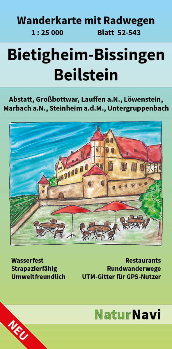 Bietigheim-Bissingen - Beilstein - 1:25.000 NaturNavi Wanderkarte