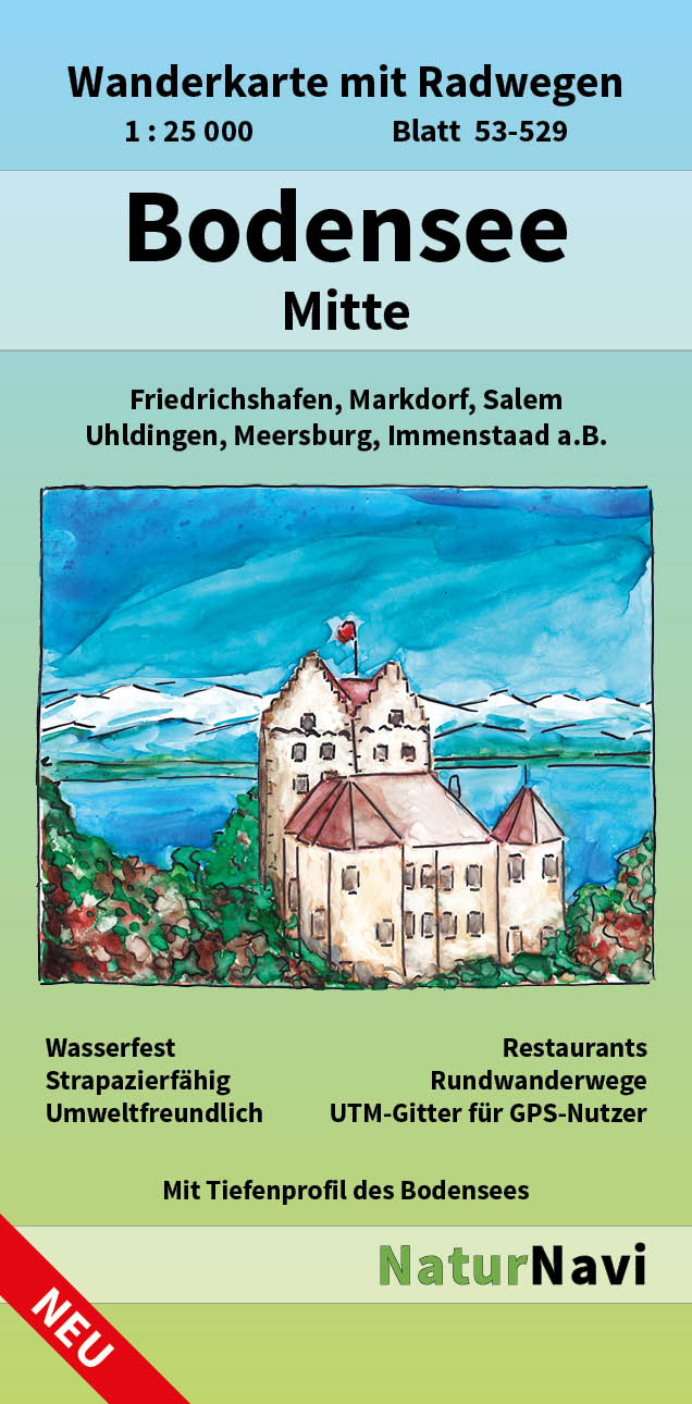 Bodensee Mitte - 1:25.000 NaturNavi Wanderkarte