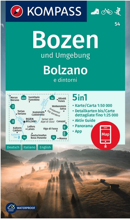 54 Bozen Wanderkarte Kompass