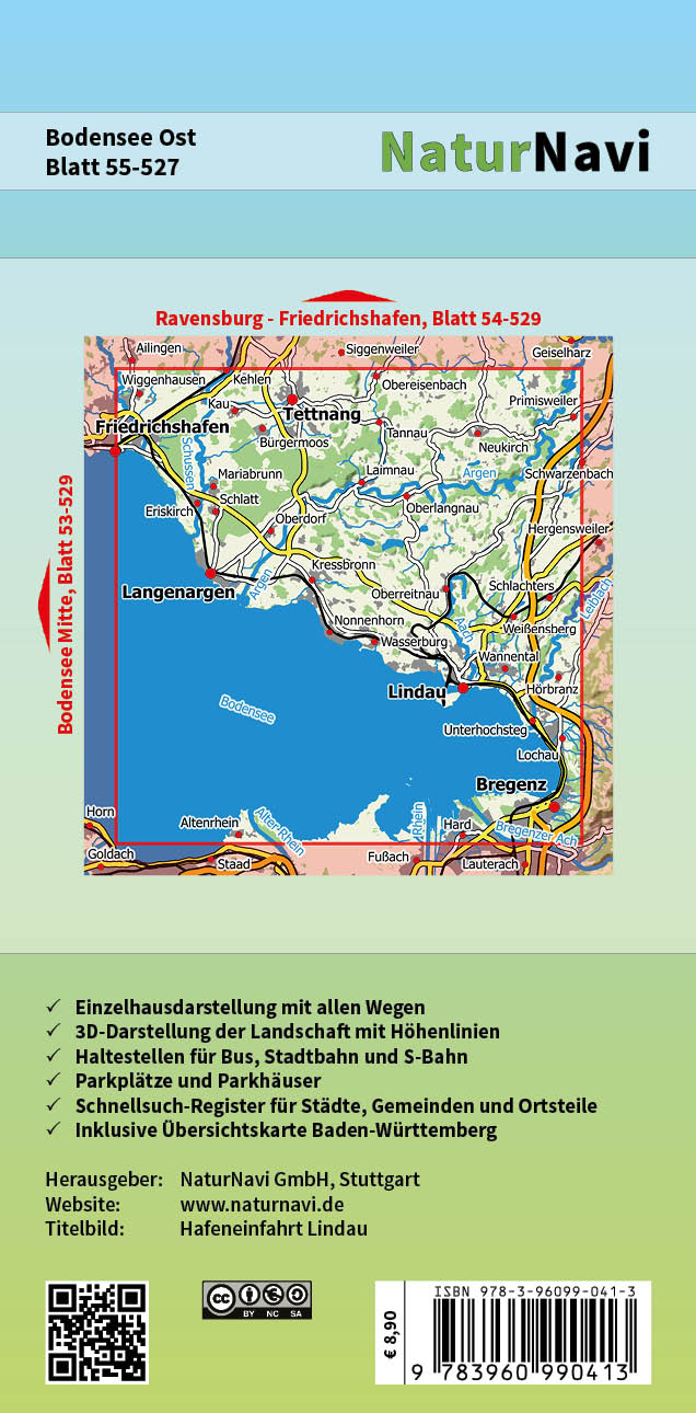 Bodensee Ost - 1:25.000 NaturNavi Wanderkarte