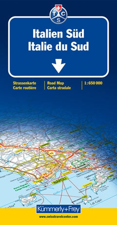 Italien Süd Straßenkarte - 1:650.000