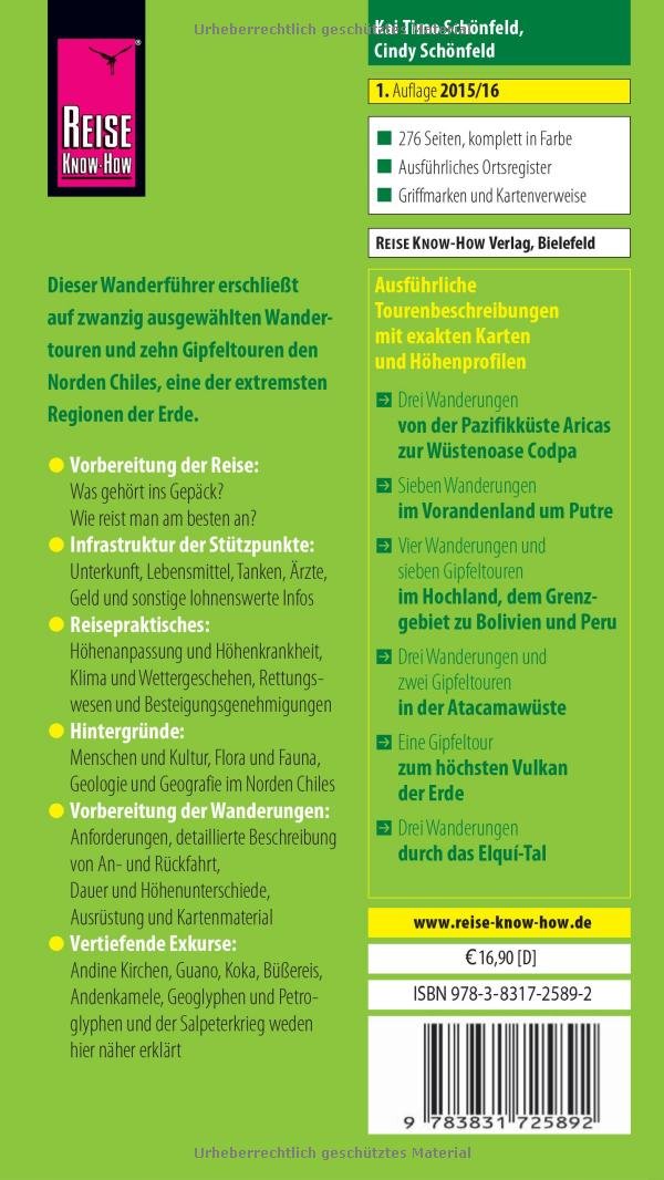 Wanderführer Chile - der Norden - Reise Know-How