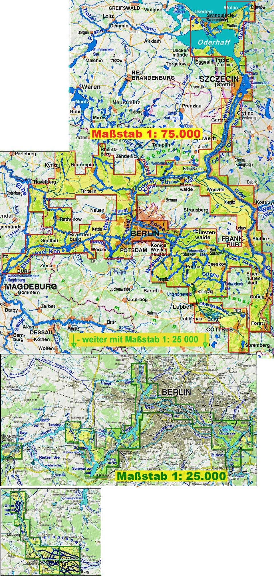 TourenAtlas TA5 - Wasserwandern Berlin-Brandenburg mit Spreewald