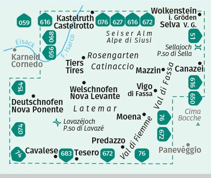 651 Schlern, Rosengarten - 1:25.000