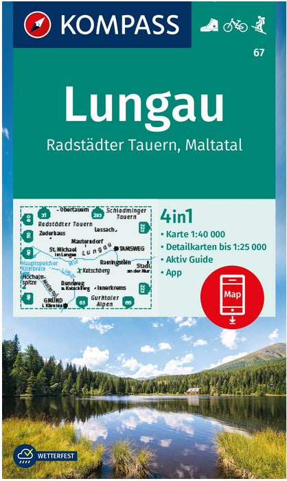 67 Lungau Kompass Wanderkarte