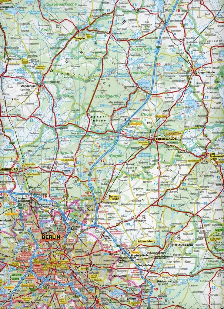Berlin / Brandenburg 1:300.000 - ADAC Bundesländerkarte