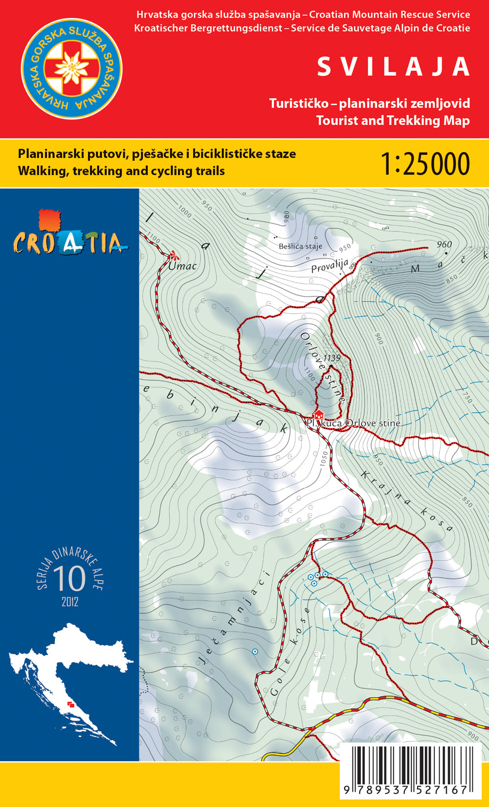 Svilaja Kroatien Wanderkarte - 1:25.000